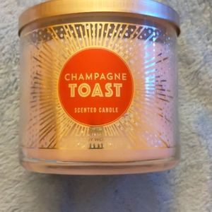 Champagne Toast 3 Wick Candle w/glitter lid